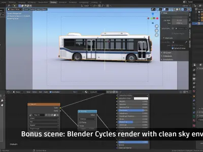 City Bus Low-poly 3D model 5