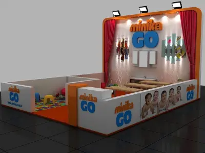 Exhibition Baby Fair Stand 6X5 3D model