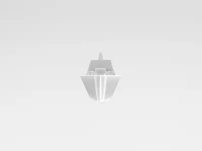 Cartoon Simple Warship v1 009 Low-poly 3D model