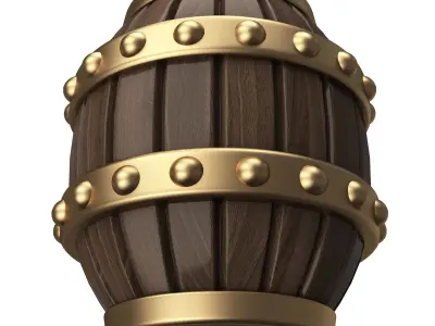 Barrel Low-poly 3D model