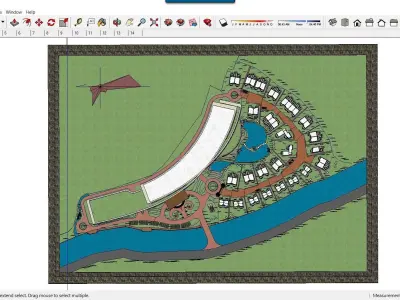 Sketchup Recreational Tourism building B7 3D model