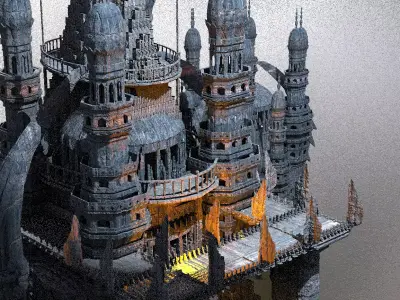 Vizier Tower ancient Underworld temple 2 3D model