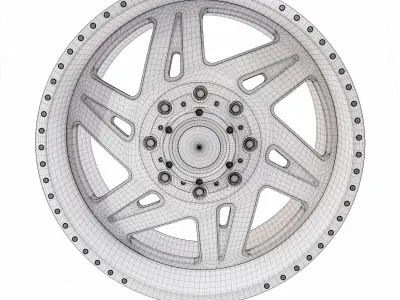 Car detailed alloy wheel   3D model