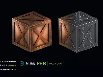 Stylized Industrial Props Pack Low-poly 3D model