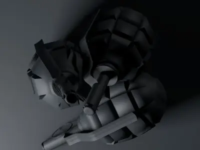 F1 Grenade 3D model no texture 3D model