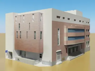 Photorealistic Low Poly Building 3D model get