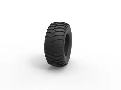 Tire for sand and snow 3 Scale 1 to 25 3D print model