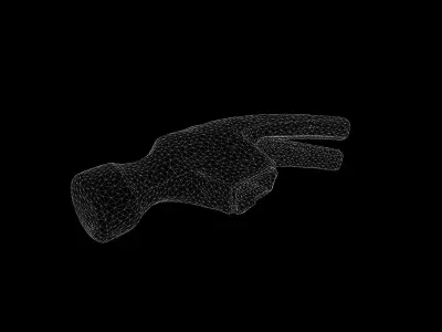 Anydrafts Old claw hammer 02 Low-poly 3D model