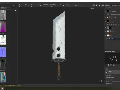 Stylized Low Poly Sword Low-poly 3D model