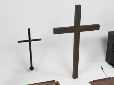 Church Props Low-poly 3D model