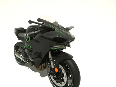 Kawasaki Ninja H2R  Low-poly 3D model