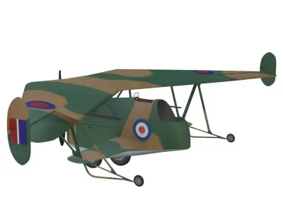 Westland-Hill Pterodactyl Low-poly 3D model