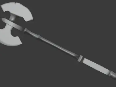 Viking Axe 3D model 5