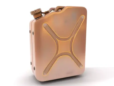 Vintage Bronze Jerry Can model pack Low-poly 3D model