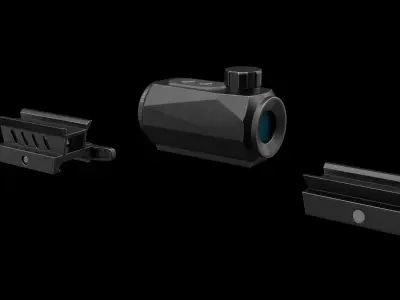 Red dot sight Low-poly 3D model order