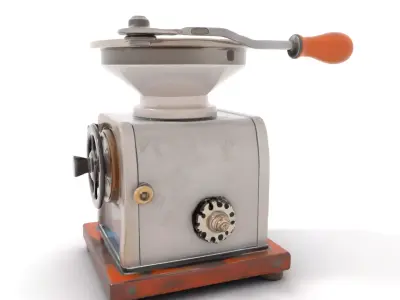 Antique Silver Grinder model pack Low-poly 3D model