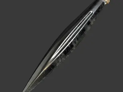 Game and VR-AR Ready Dagger 3D model