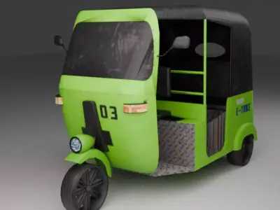 Philippine E Trike Electric Tricycle   3D Model Low-poly 3D model