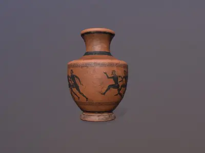Antique vase Low-poly 3D model
