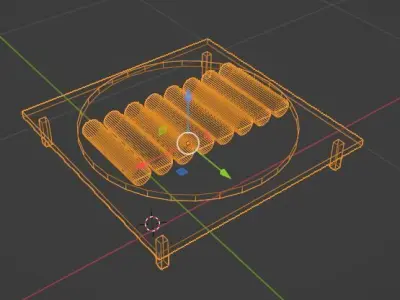 Simple turnable conveyor turn table geometry node 3D model