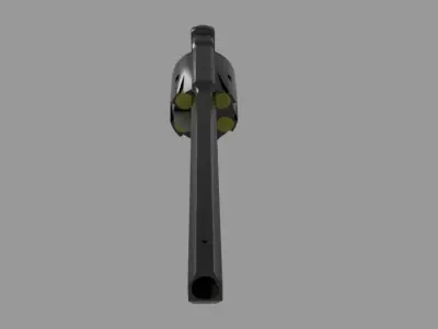 Webley Mk VI Revolver Low-poly 3D model