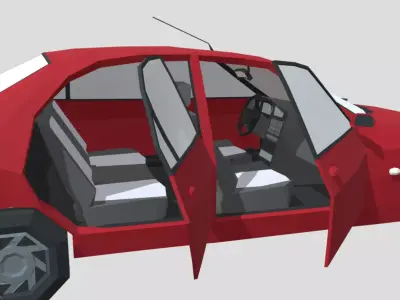 Proton Wira  Low-poly 3D model