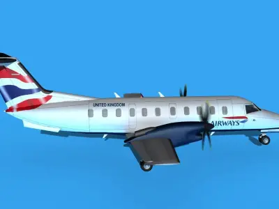 Embraer EMB120 British Airways 3D model