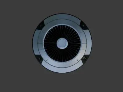 sci fi air conditioner Free low-poly 3D model