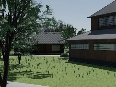 Serene Mountain Village 3D model purchase