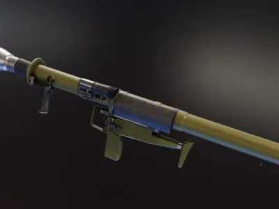 Panzerfaust 44 mm Low-poly 3D model