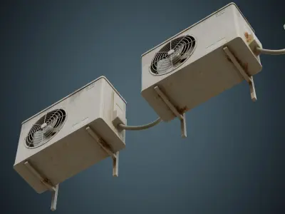 Air Conditioner 6D Low-poly 3D model