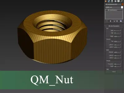 QM Nut Scripted Geometry Plugin 3D model
