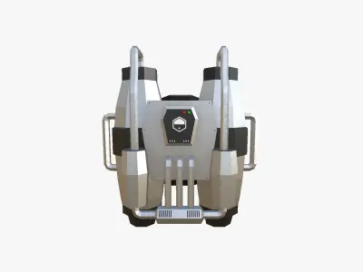 Jetpack Low Poly J05 - SciFi Character Design Low-poly 3D model