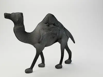 Antique Brass Camel Figurine from Oman 3d scan 3D model