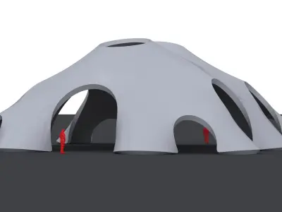 Organic Vaulted Pavilion Structure 01 3D model
