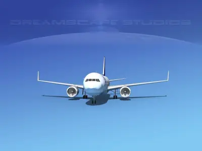 Boeing 767-300 Lufthansa 3D model