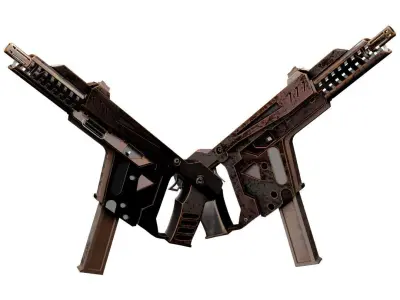 Stylized Smg Weapon  Free 3D model