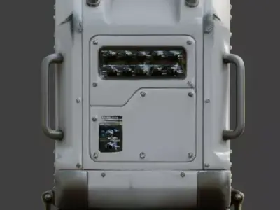 Realistic Sci-Fi Portable Generator 3D Model Low-poly 3D model