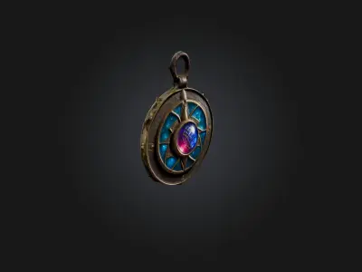 Magic Amulet Low-poly 3D model