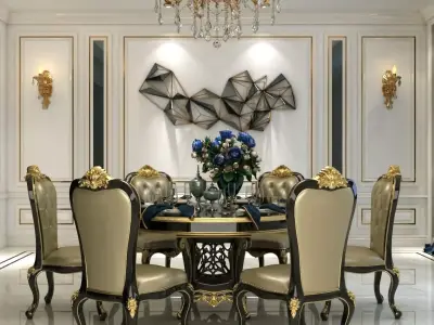 Interior Art - Restaurant Collection - Part 1 01 3D model