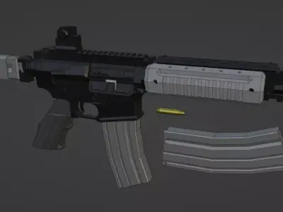 low-poly Z-M LR-300 Free low-poly 3D model