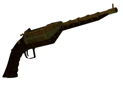 Steampunk Gun Free 3D model