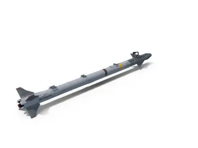 Aim 9 Sidewinder Missile Low-poly 3D model