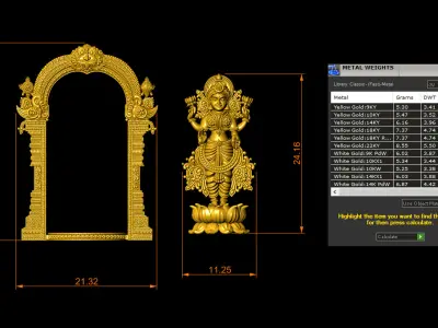 Lakshmi-Mata 3D-Print-Model No4 3D print model