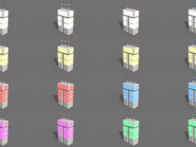 PBR Sci-Fi Building A36 Low-poly 3D model