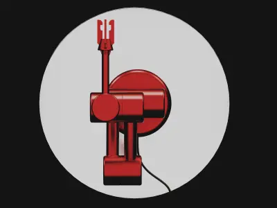 Industrial Robot red 3D model
