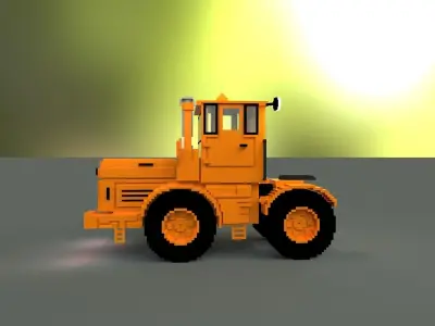 k 700 Kirovets Voxel Low-poly 3D model Free low-poly 3D model
