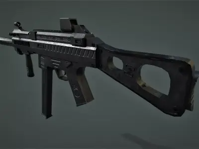 Sub Machine Gun Free low-poly 3D model