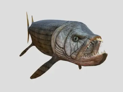 Xiphactinus Low-poly 3D model