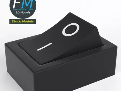On - Off power switch 3D model